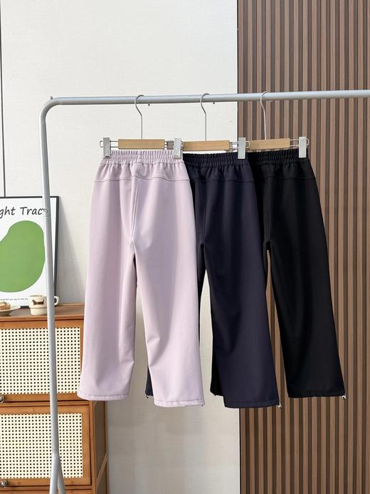 中大童  秋冬新款直筒裤休闲宽松裤脚可调节加绒百搭长裤 商品图2