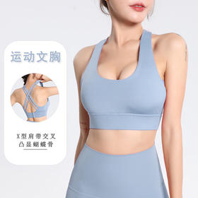 运动内衣女防震聚拢高强度带胸垫瑜伽背心健身性感美背防下垂文胸