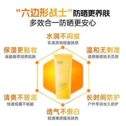 【128元会员福利】茵葩兰悦阳优护温和防晒乳70mlSPF50+PA+++  （新旧版随机发） 商品图1