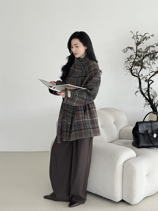 美杜莎蒂娜CT3758宽松落肩式中长款100%羊毛大衣 商品图5