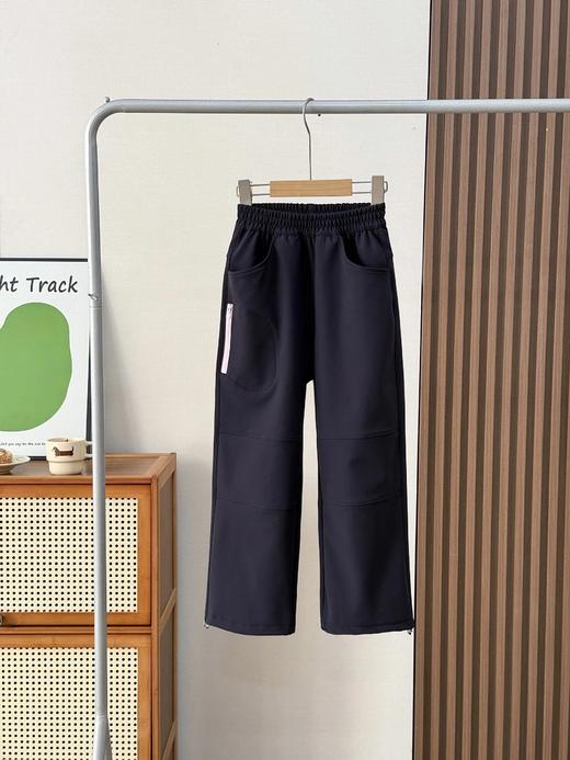 中大童  秋冬新款直筒裤休闲宽松裤脚可调节加绒百搭长裤 商品图9