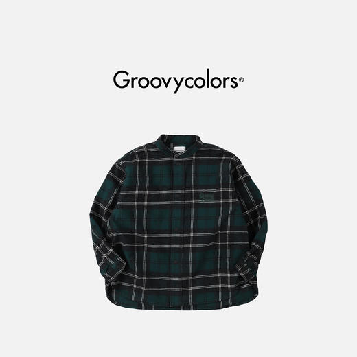 日本GC童装 Groovycolors 格纹立领涂鸦衬衫 商品图1