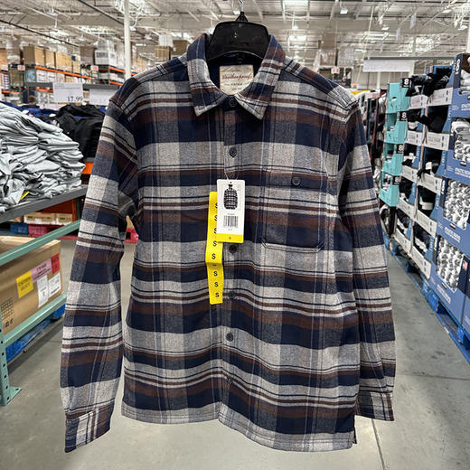 WEATHERPROOF 男士秋冬磨毛内加绒格子常规领VINTAGE长袖衬衫 商品图1