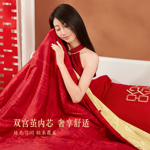 【故宫家居】百喜蚕丝被博物馆文创闺蜜新婚结婚订婚礼物送新人新娘 商品图3
