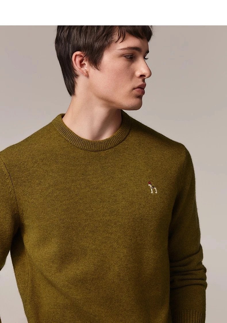 一店k （贸易公司订单！）25ss樶～新男款合集！皇冠狗针织衫太顶了！100%绵羊毛 25年秋冬新款圆领套头衫