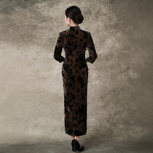 梳皮绒植绒旗袍长款 商品图4