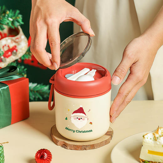 【创意圣诞早餐杯】汤杯便携燕麦杯 牛奶杯豆浆杯杯子礼品水杯 圣诞节礼物 商品图2