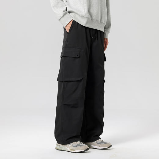 宽松户外工装裤25秋款大口袋纯色系带百搭青少年男士休闲长裤K&C 商品图2