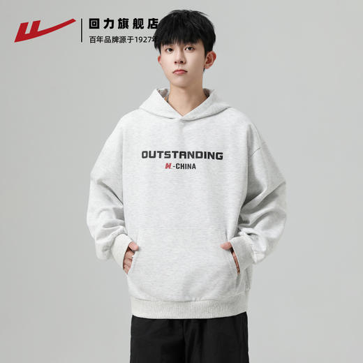 回力国潮美式情侣连帽卫衣男女2025新款春秋季重磅宽松上衣印花冬 商品图4