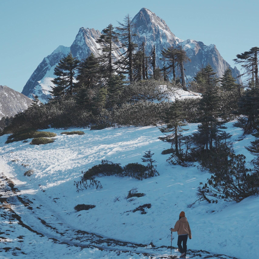 12.26-28/1.1-3元旦两期｜云南迪庆孔雀山雪景徒步3天2晚，白色森林/白马雪山/孔雀山高山湖泊/日照金山，趣野星球摄影领队带队小团！