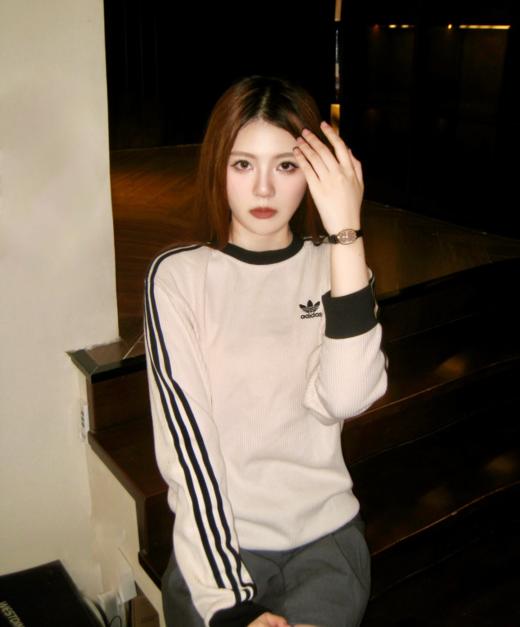 毒家，阿迪达斯/Adidas 三叶草复古华夫格卫衣，HA9309 商品图0