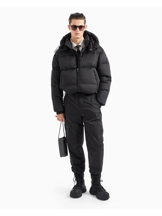 【超惠秒】Emporio Armani 男士满布字母logo 高充绒抗寒保暖可拆卸帽 羽绒服外套 12276 商品图13