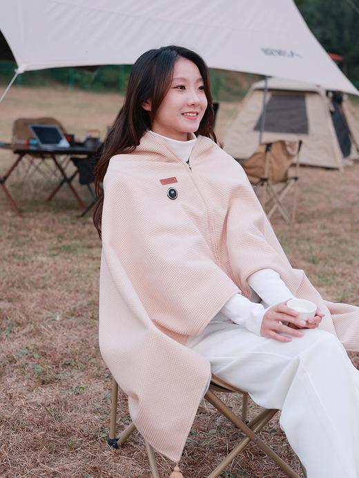 【建议下单带移动充电宝款】【法式小香风电热披　暖身毯】5档温度任意调节　披着软盖着暖 预售3天（周末不发） 商品图2