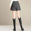 「自」全新升级【铂金会员128/天猫169/差价41】(05831)洛诗琳气质毛呢短裤2025秋冬新款加厚高腰显瘦阔腿短裤女 商品缩略图4