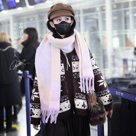 【严选】【孟子义同款】诗凡黎费尔岛圣诞风提花针织开衫25冬复古毛衣外套7GC133361 商品图0