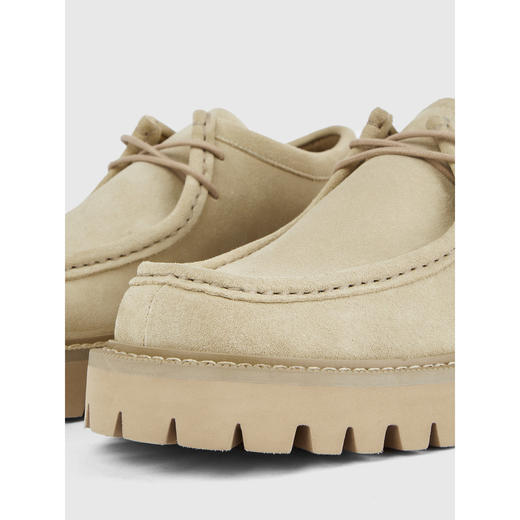 GXG通勤男鞋商务休闲正装皮鞋绒面增高系带皮鞋 商品图4