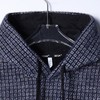 SDSA男士秋冬新款痞帅男装简约提花小格子连帽卫衣百搭宽松上衣 商品缩略图1