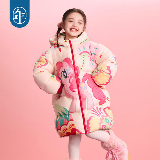 【云优选】小马宝莉联名年衣童装羽绒服冬装新款小马宝莉新年花朵羽绒服 商品图3