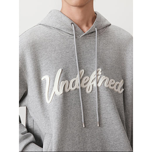 GXG男装 连帽卫衣字母绣花上衣双色长袖内搭 2025秋季新品 商品图3