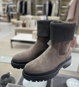 重磅渠道  bc钢珠翻边马丁靴  手工钉珠 胎牛反绒  老钱风 拉链短靴