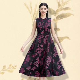 SZ3S81 魏紫色无袖连衣裙