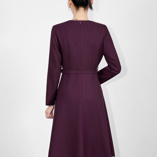 「高货wl」全新升级【铂金会员321/天猫429/差价108】(72207)洛诗琳气质通勤单排扣连衣裙2025秋冬收腰显瘦大摆A字裙 商品图1