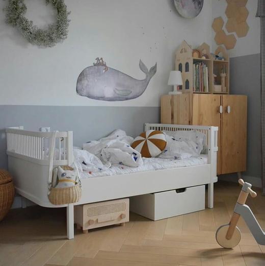 Sebra青少年成长床 现代简约欧式纯白色卧室大童床成人单人床5岁+ 商品图5