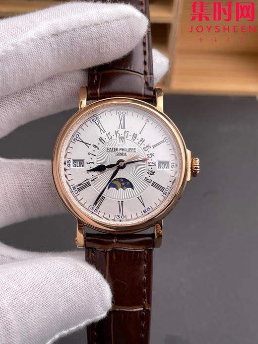 升级V3版 匠”芯“出品 典藏之作——百达翡丽古典超级复杂多功能时计5159系列“将官翻盖”万年历男士腕表 表径38mm 原版一致折叠后盖！儒雅而至！ 商品图0