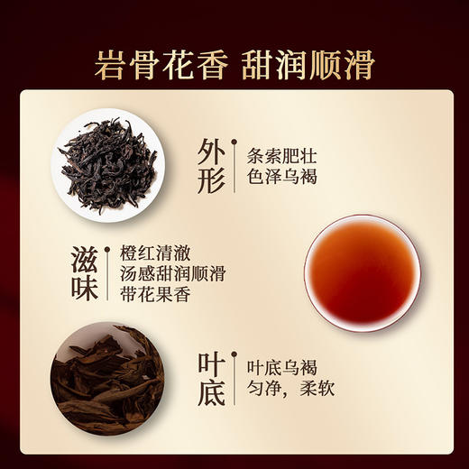 岩语 岩喜大红袍 茶叶礼盒装乌龙茶叶武夷岩茶年货送礼长辈255g 商品图4