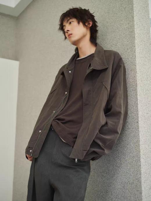 共和GongheRepub/GH24040/暮紫茧型高领夹克 商品图1