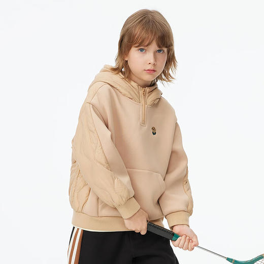 【MQD】童装男大童冬季学院风保暖连帽羽绒服 商品图2