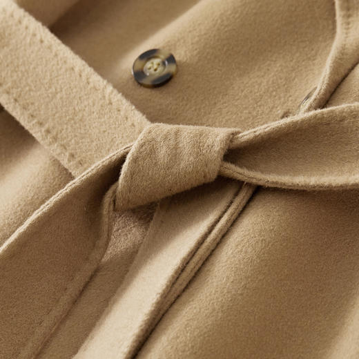 【内购】气质通勤清爽多色西装领双排扣全绵羊毛大衣-W54OG3301X 商品图4