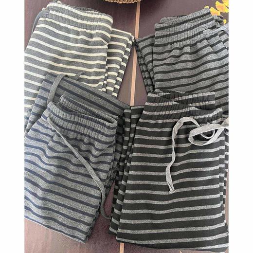 宽条纹超柔慵懒布制裤-纪念日百货门店同款167046537 商品图4