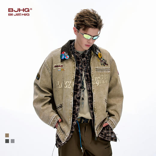 BJHG不计后果美式巴恩风夹克外套男士生款秋季卡其工装棒球服女式 商品图0