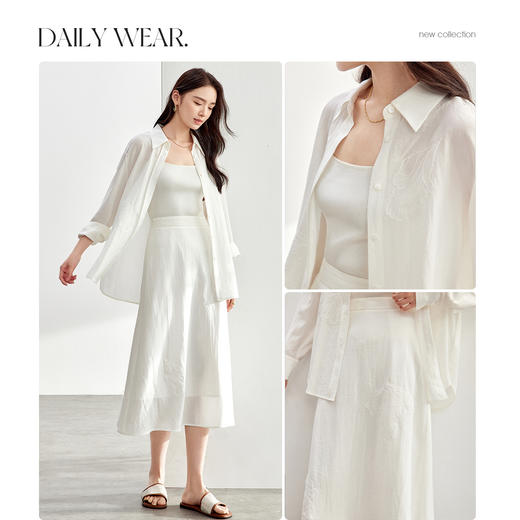 【内购】【莱赛尔衬衫套装】春夏轻量感度假通勤莱赛尔含亚麻衬衫套装-153ZC3263X 商品图2