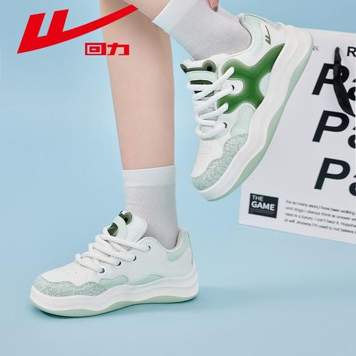 回力女鞋2025秋季透气板鞋女款ins潮百搭厚底显高运动休闲鞋子女 商品图4