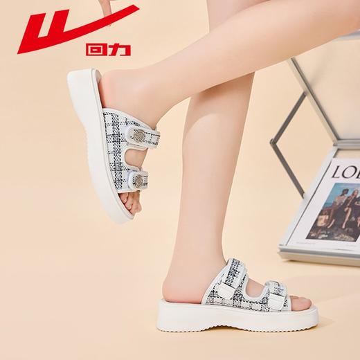 回力拖鞋女夏季小香风网红外穿时尚休闲厚底一字外出凉拖鞋子女款 商品图8