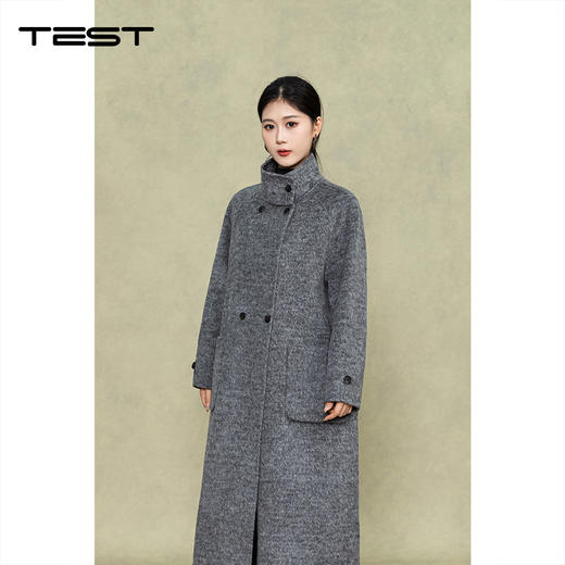 冬上新高级灰气质通勤双面呢大衣2254123 商品图1