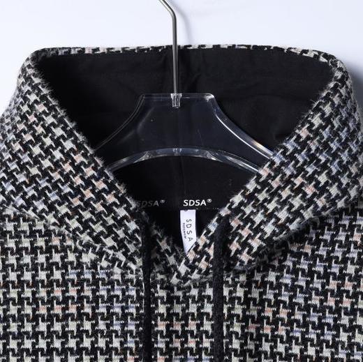 WY1355SDSA秋冬新款痞帅男装简约宽松彩色千鸟格设计抽绳连帽卫衣百搭 商品图2