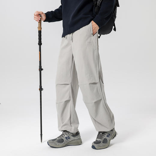 户外运动休闲裤25秋款压褶设计纯色系带青少年直筒裤男士通勤裤K&C 商品图3