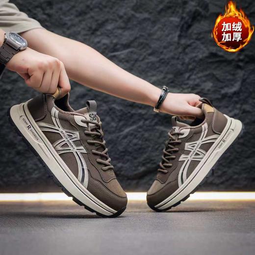 【HF】无忧购 冬季加绒加厚保暖百搭休闲鞋男厚底运动老爹鞋 K605（截单后3-5天发货） 商品图2
