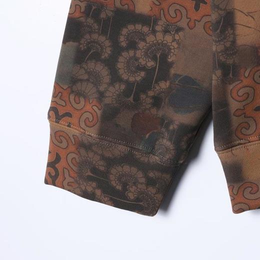 SDSA男士秋冬新款痞帅男装潮牌扎染撞色植物花卉连帽卫衣百搭时尚 商品图3