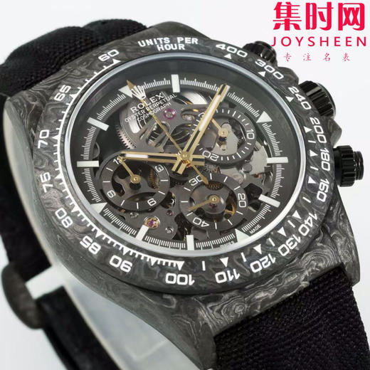 超轻 超轻 超轻！夜光神器！劳力士 Diw迪通拿碳纤维系列 改装迪通拿镂空款 高端改装4130机 男士腕表 镂空碳纤维迪通拿（超级夜光壳定制版） 商品图1