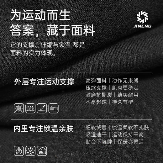 【积能】男士女士高弹压缩长裤健身紧身裤户外速干裤弹力环式腰包 商品图1