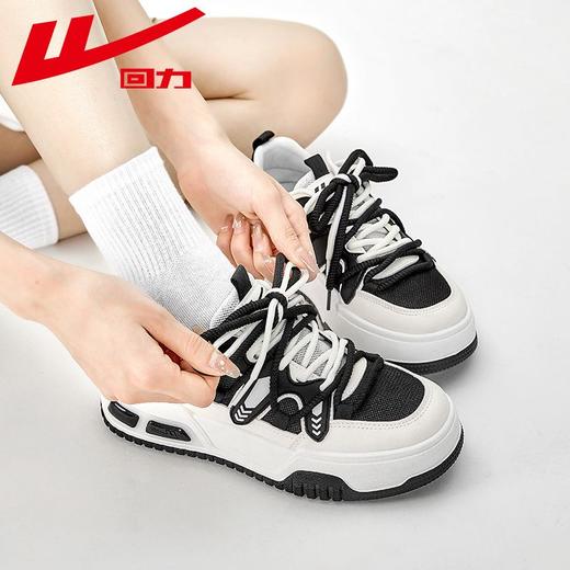 回力女鞋板鞋2025秋季网面透气厚底显高运动休闲鞋百搭小白鞋女款 商品图9
