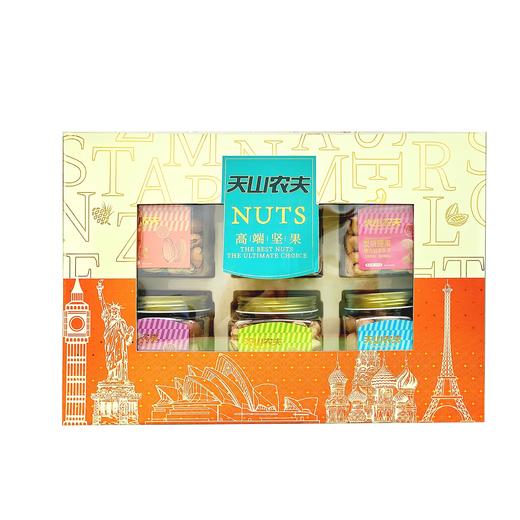 天山农夫 尊享坚果礼盒1580g（248克开心果、225克巴旦木、246克碧根果、298克夏威夷果、315克炭烧腰果、248克琥珀核桃仁）） 商品图2