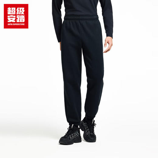 超级安踏加绒运动裤男裤秋冬针织保暖螺纹束脚卫裤长裤子男152548303U 商品图0