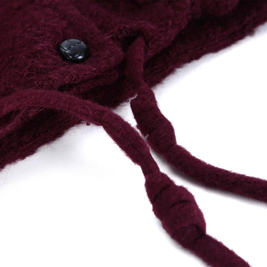 QH911斯尔丽25新款含苏力羊毛颗粒质感宽松斗篷感配同面料时尚羊毛大衣 商品图5