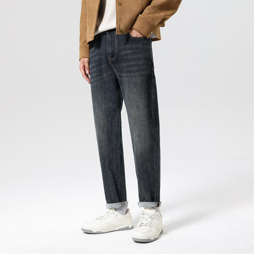 2025秋款男士直筒牛仔裤经典水洗日常百搭通勤显高显瘦长裤K&C 商品图6