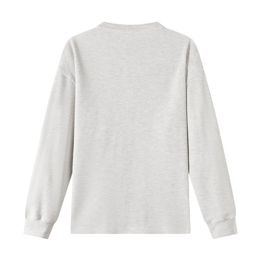 gxg.jeans男装【肌理感面料】男士长袖T恤25秋款字母绣花叠穿内搭打底衫上衣K&C 商品图6